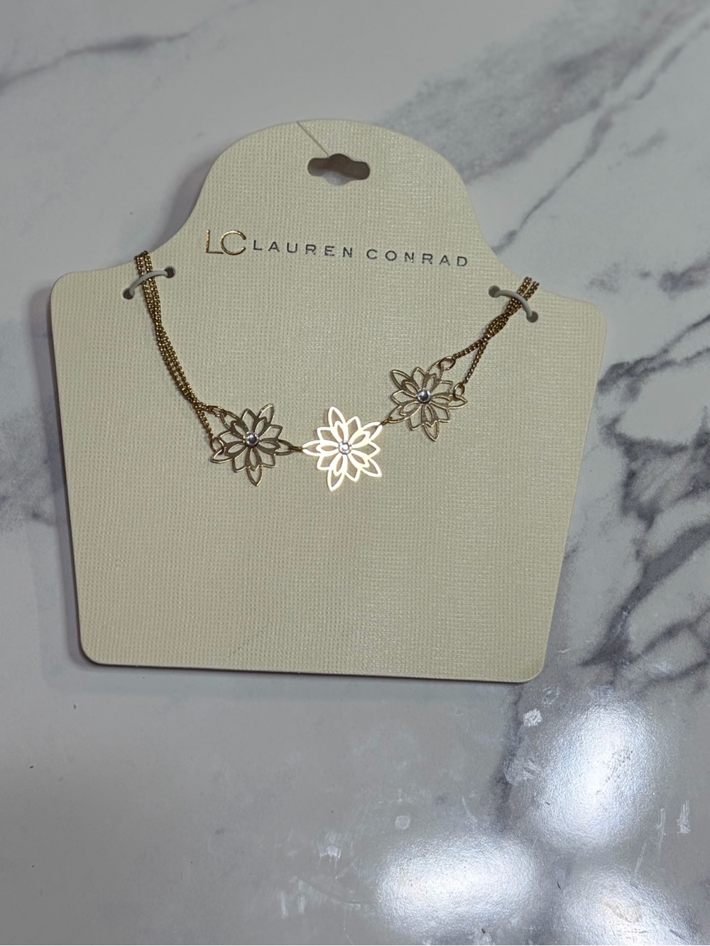 Kohl's Gold Floral Cutout Necklace